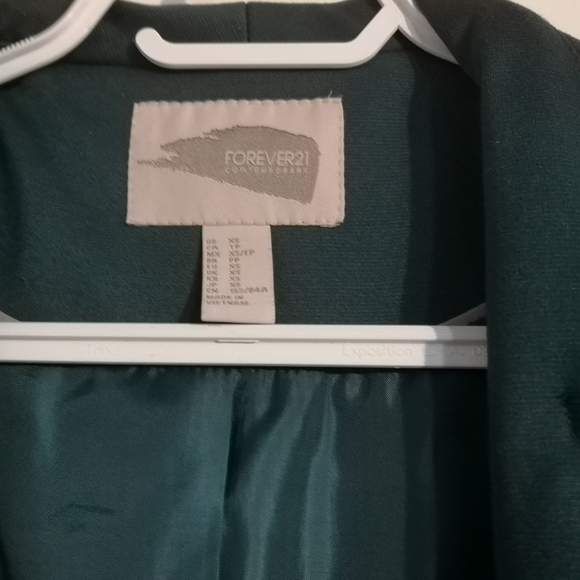 WOMEN/BLAZER/SUITE/EMERALD GREEN - Picture 3 of 3